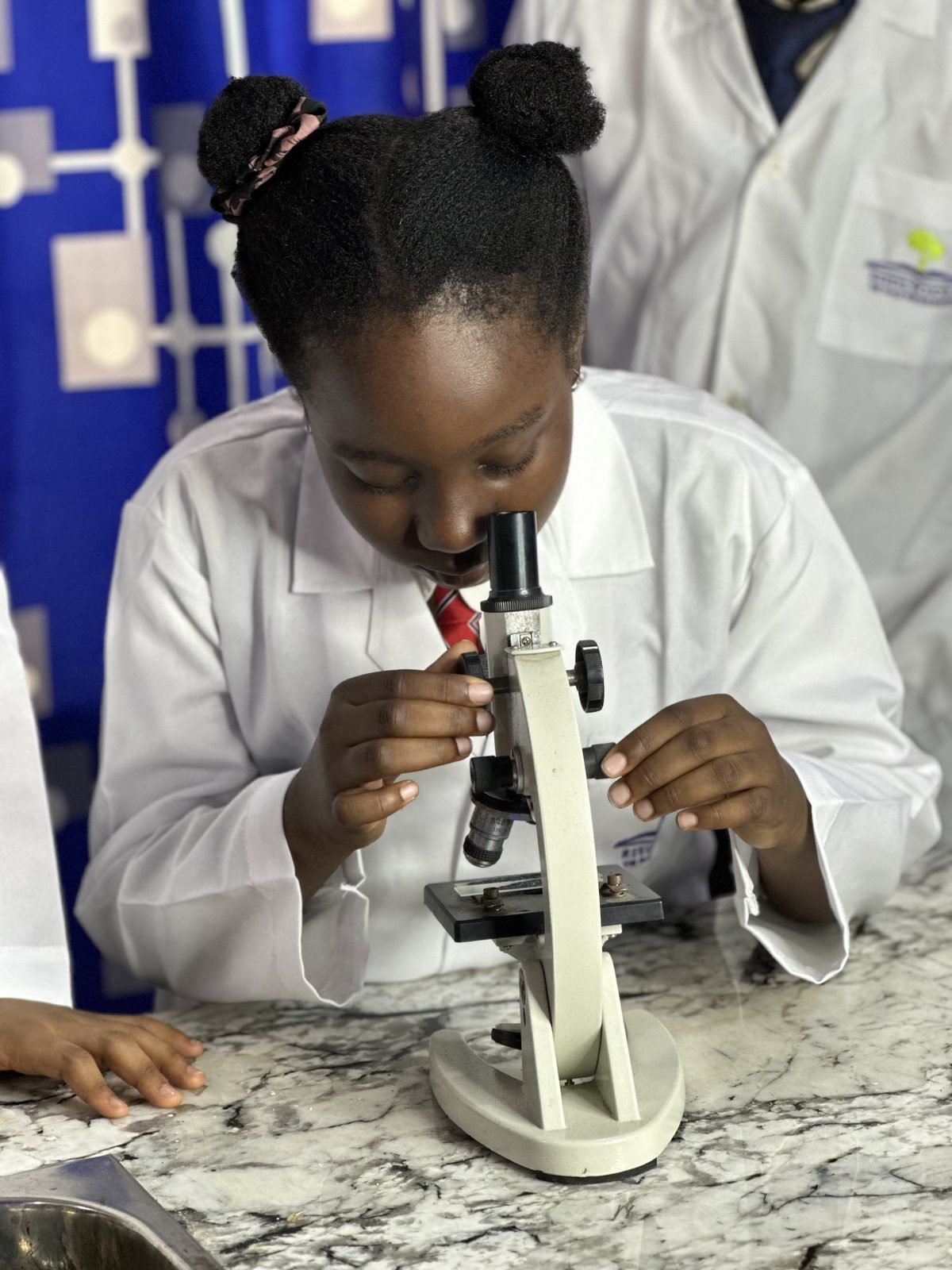 Student in science lab
